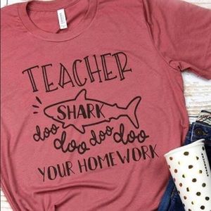 Baby shark teacher T-shirt